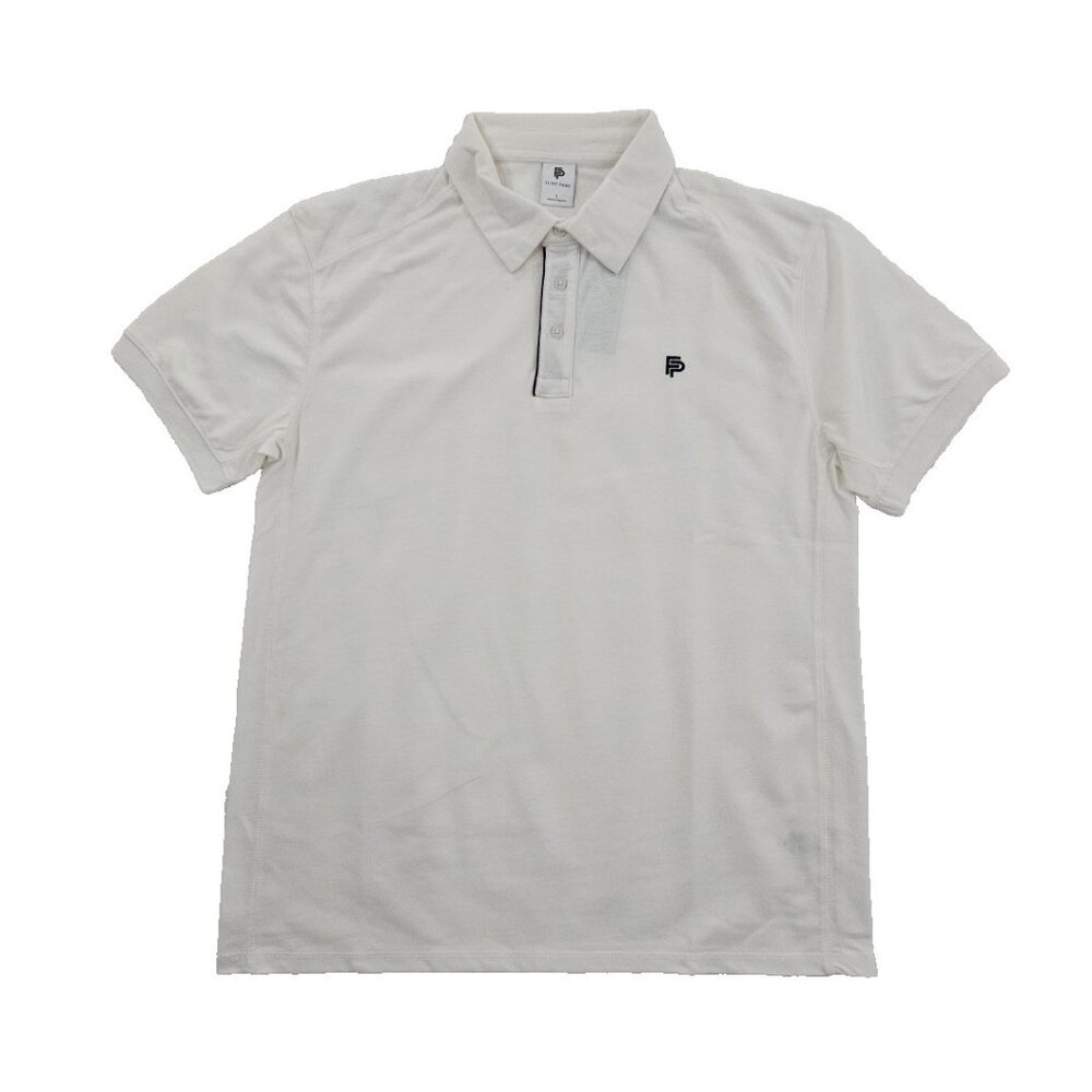 Flint Park Mesh Polo Shirt Men's L Large White NWT Tennis NEW Pickleball Golf